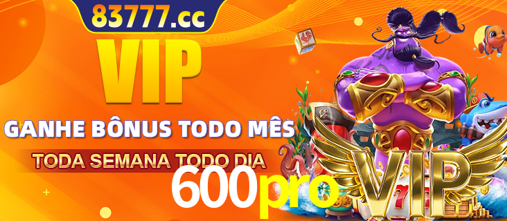 Banner promocional do 600pro oferecendo 100% de recompensas adicionais contínuas para quem fizer o login diário (Daily sign-in), com um mascote de coelho.