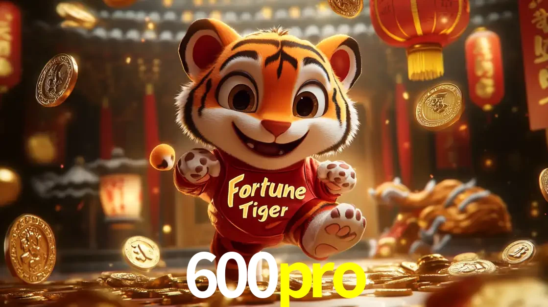 O alegre personagem do Fortune Tiger correndo sobre um caminho de moedas de ouro, simbolizando os grandes prêmios e a diversão do popular jogo de slot do 600pro.